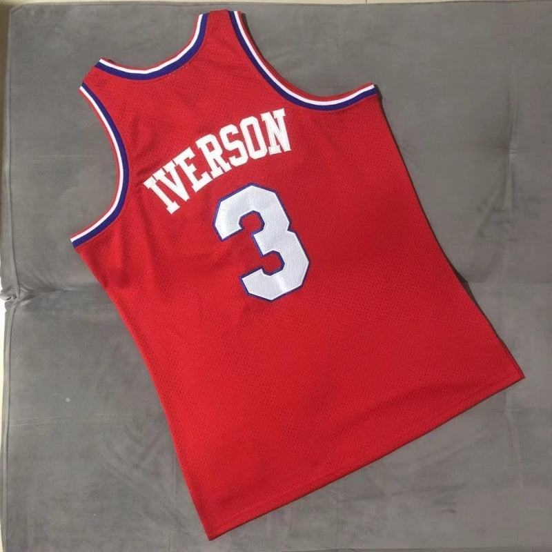 philadelphia 76ers #3 allen iverson mitchellness Iverson 02-03 76 Retro mn Collaboration Embroidered Jersey Style 5