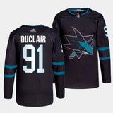 san jose sharks #91 anthony duclair alternate black authentic pro jersey