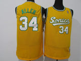 seattle supersonics #34 ray allen Supersonics 34 # Allen Retro Logo Yellow
