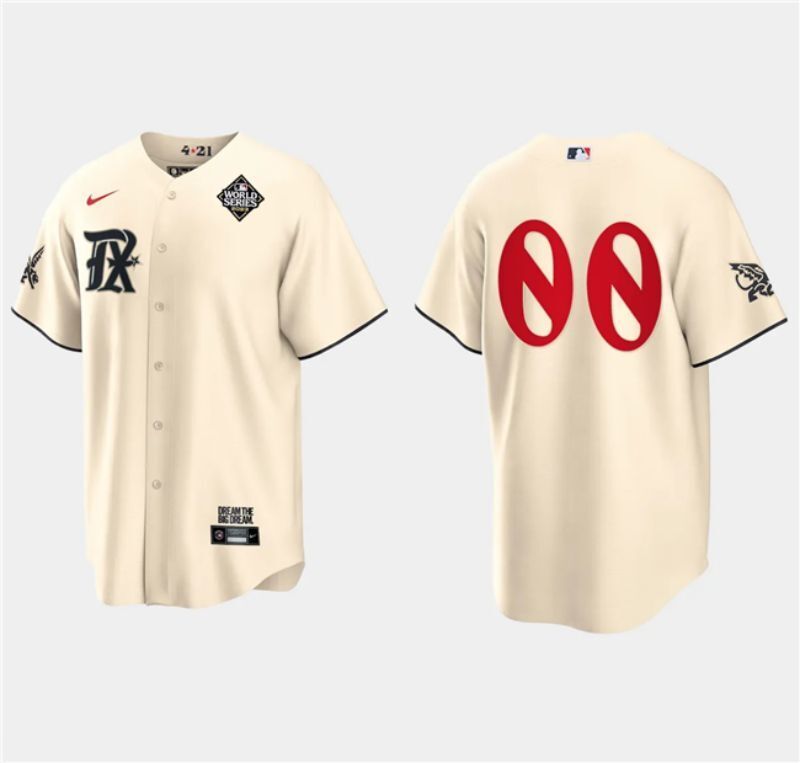 texas rangers active player custom cream 2023 world series city connect