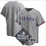 texas rangers road replica blank team gray jersey