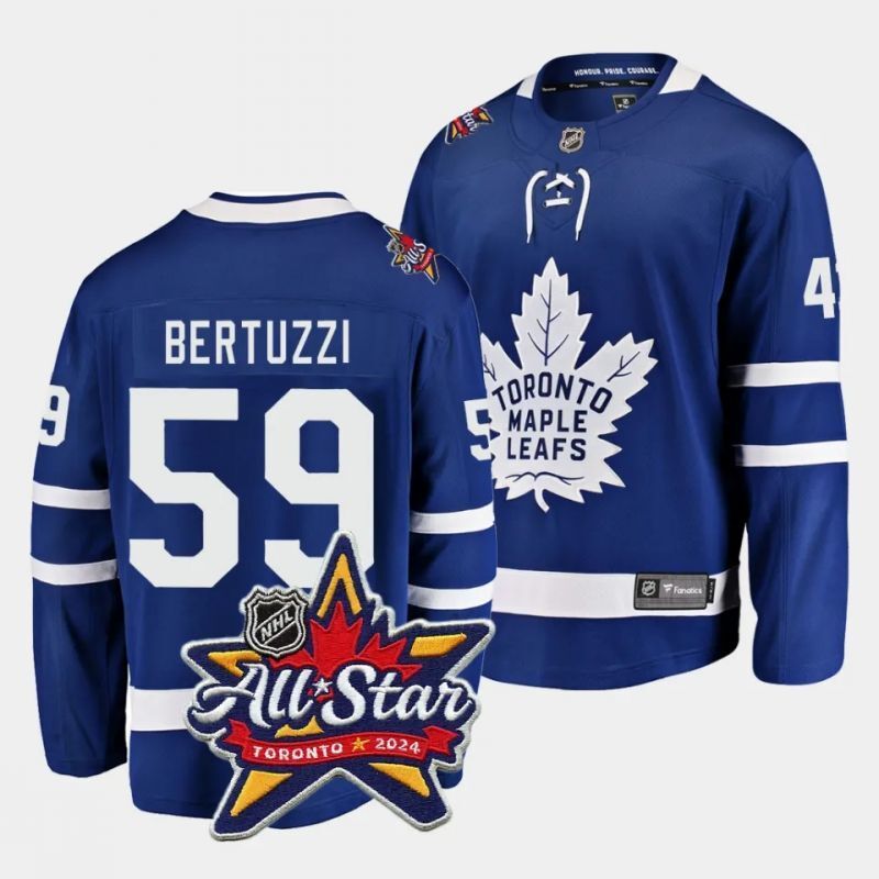 toronto maple leafs #59 tyler bertuzzi 2024 nhl all-star patch royal blue jersey