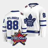 toronto maple leafs #88 william nylander 2024 nhl all-star patch white away jersey