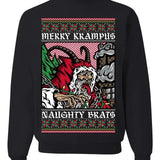 Merry Krampus Naughty Brats sweatshirt/hoodie/tshirt, Funny Ugly Christmas Sweater Crewneck Sweatshirt
