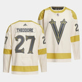 vegas golden knights #27 shea theodore 2024 nhl winter classic jersey - cream
