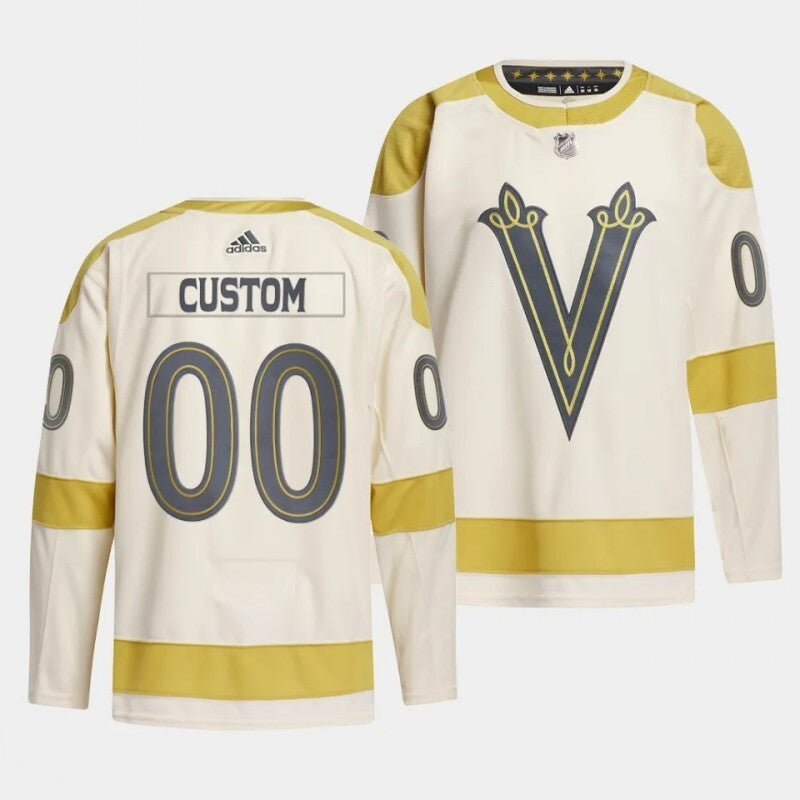 vegas golden knights custom 2024 nhl winter classic jersey - cream