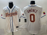 venezuela baseball #0 andrés giménez white 2026 world baseball classic 26 Adult Style 1