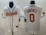 venezuela baseball #0 andrés giménez white 2026 world baseball classic 26 Adult Style 2