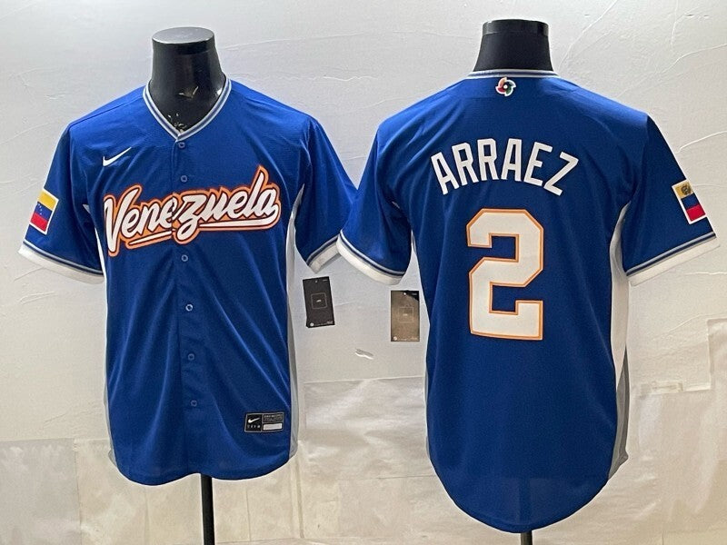 venezuela baseball #2 luis arraez Blue 2026 world baseball classic 26 World Cup