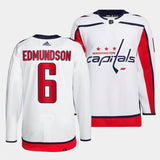 washington capitals #6 joel edmundson away white authentic pro jersey