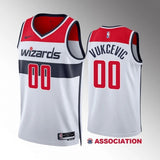 washington wizards #00 tristan vukcevic white association edition men jersey Style 2