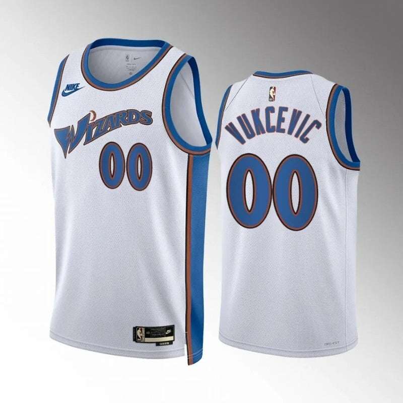 washington wizards #00 tristan vukcevic white classic edition men jersey Style 1