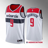 washington wizards #9 justin champagnie association edition white jersey