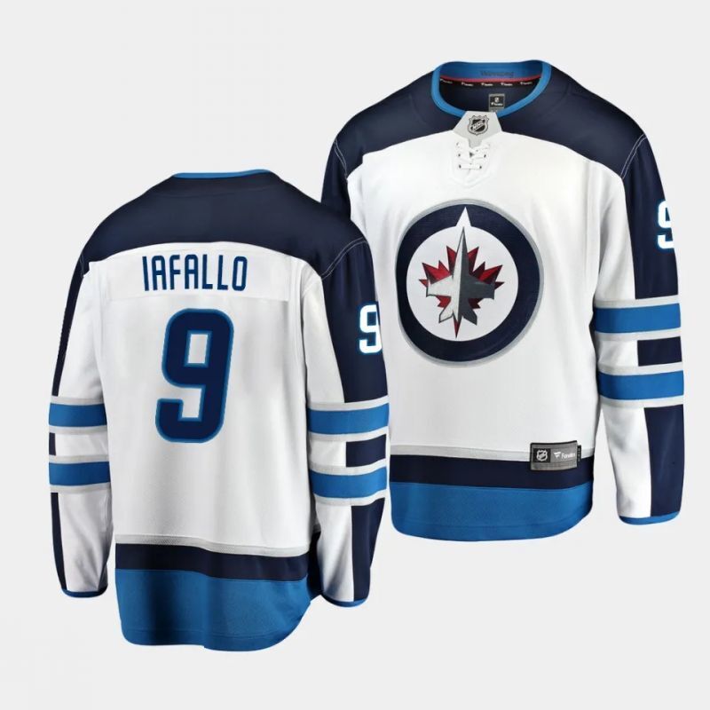 winnipeg jets #9 alex iafallo away white breakaway player jersey