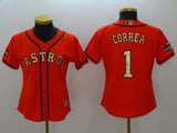 women Houston Astros #1 Carlos Correa Style 2