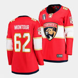 women florida panthers #62 brandon montour 2023 stanley cup final home jersey