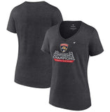 women florida panthers heather charcoal 2023 eastern conference champions locker