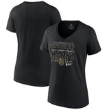 women vegas golden knights black 2023 western conference champions goal tender v-neck