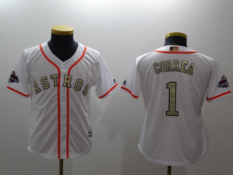 youth Houston Astros #1 Carlos Correa